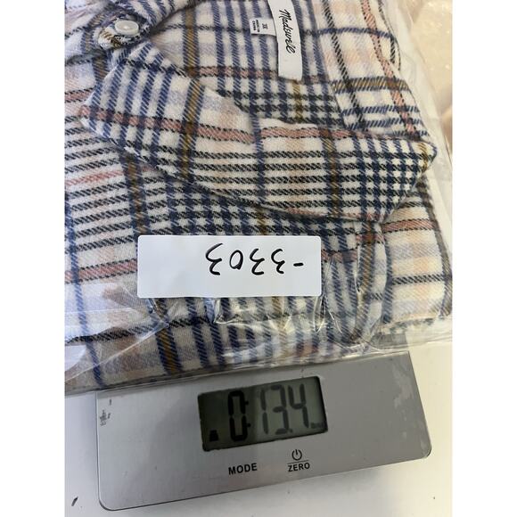 Madewell Womens Flannel Sunday Shirt in Belmont Plaid Plus Size 3X - Picture 15 of 15